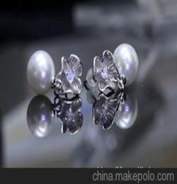 银耳钉耳饰 天然淡水珍珠饰品 促销 2011新款热卖 阿里好货